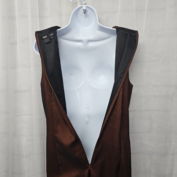 Rimini Copper Brown Sleeveless Dress Embroidered Retro Cocktail 12 - Picture 8 of 12